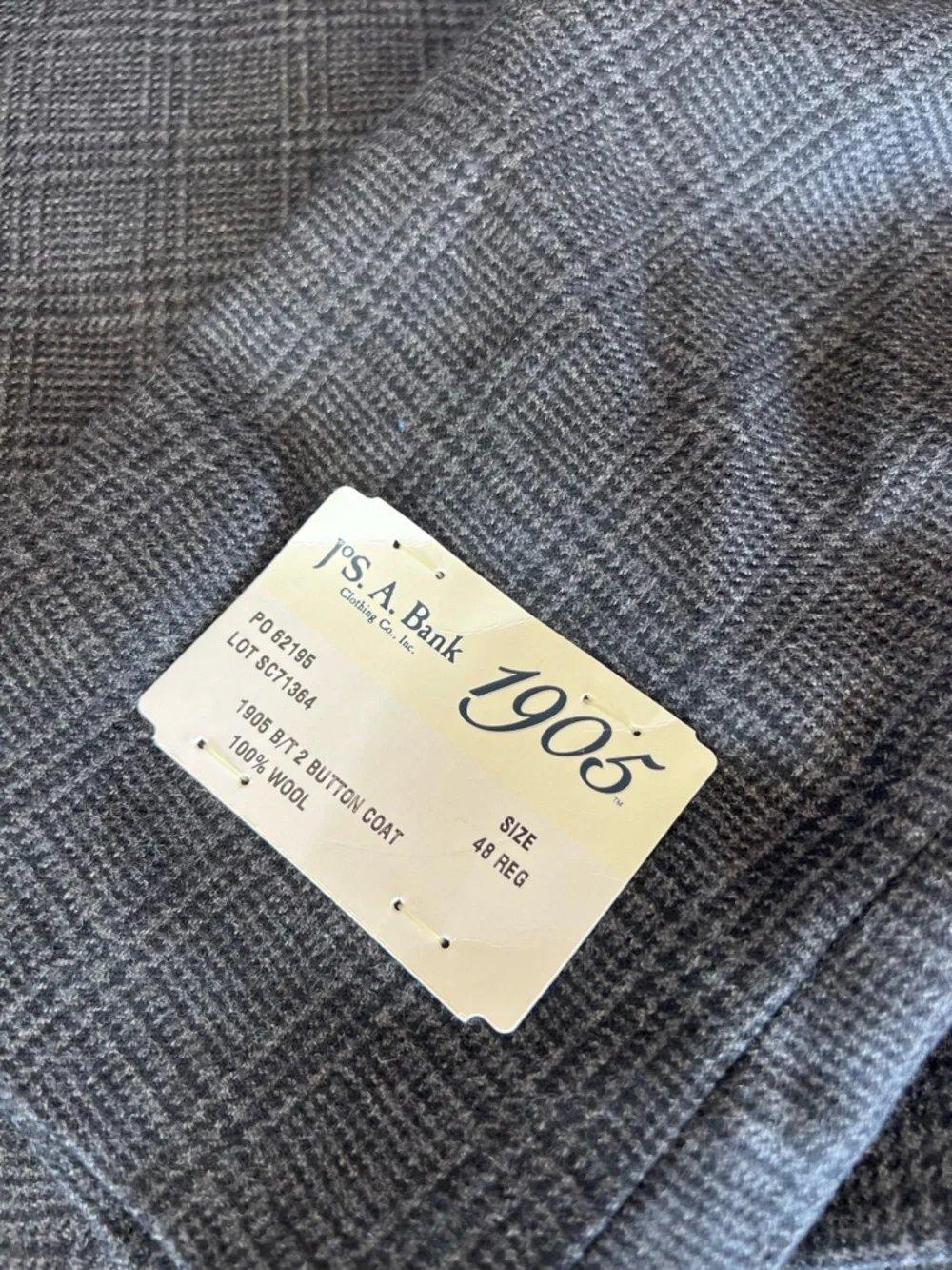 Jos. A. Bank Grey & Black‎ Plaid Suit Jacket